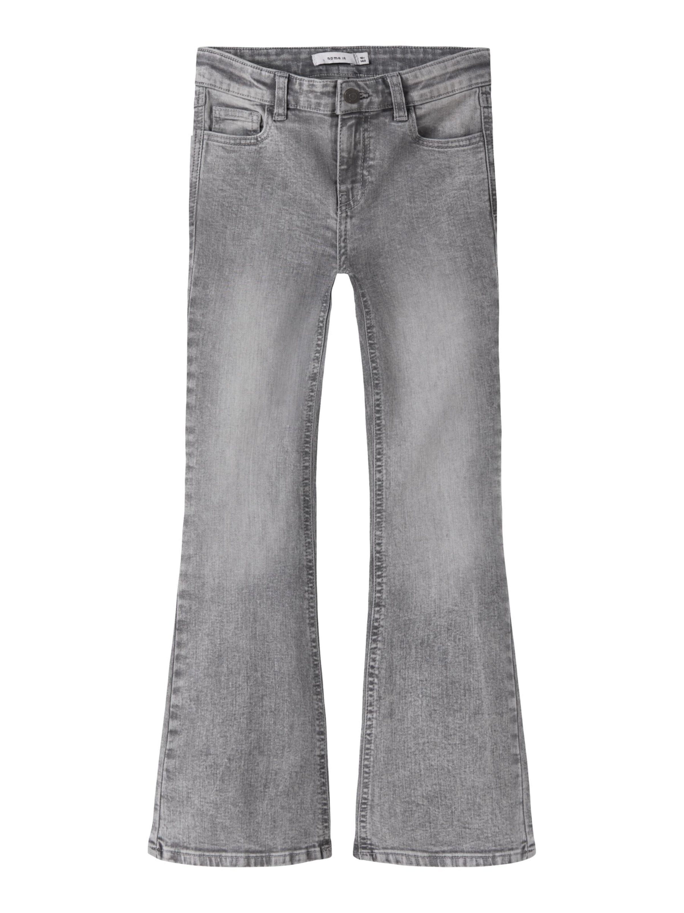 NAME IT Flared Jeans 'NKFPolly' i grå: forside