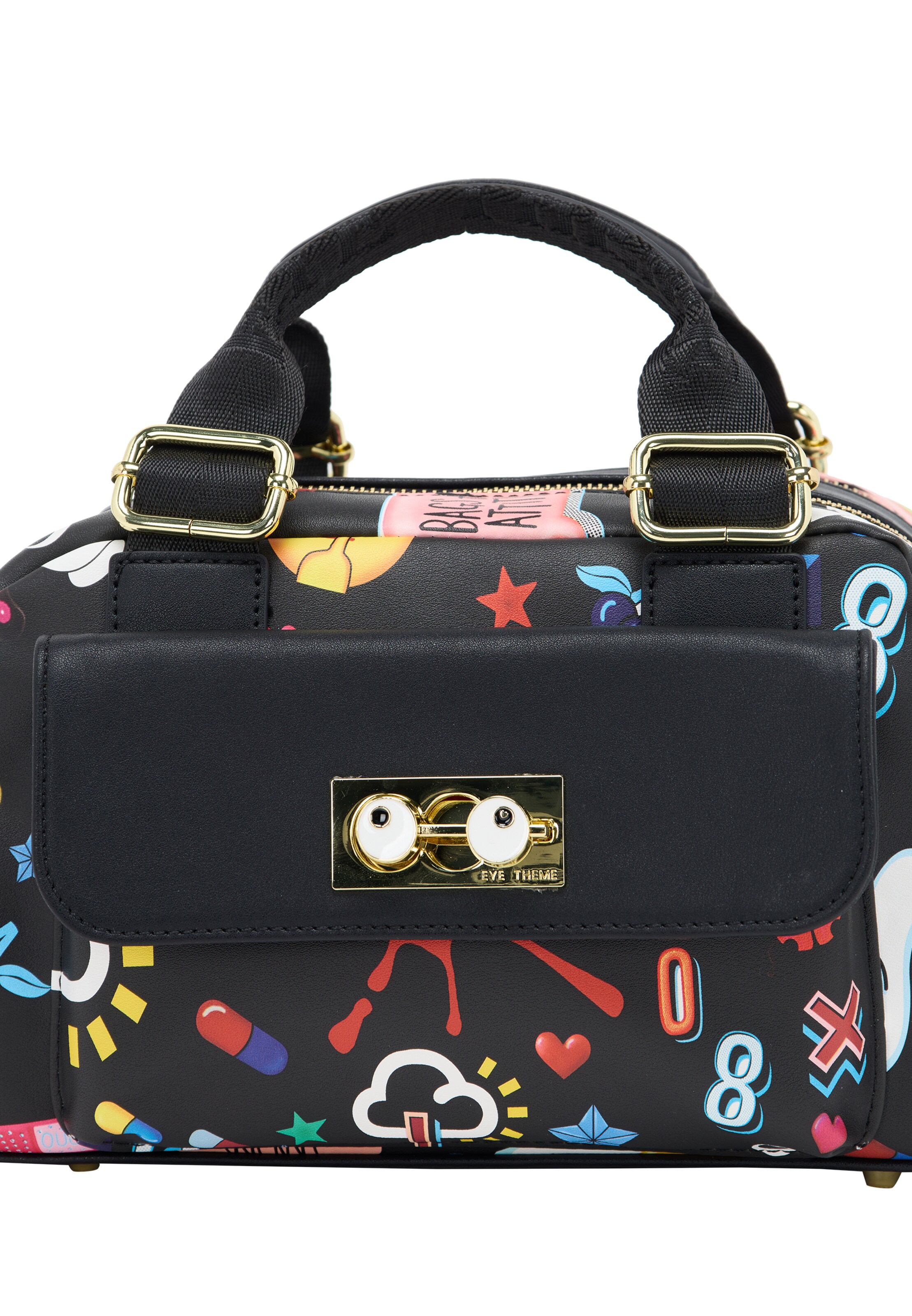 MYMO Handbag 'Pop Eyetheme' in Black