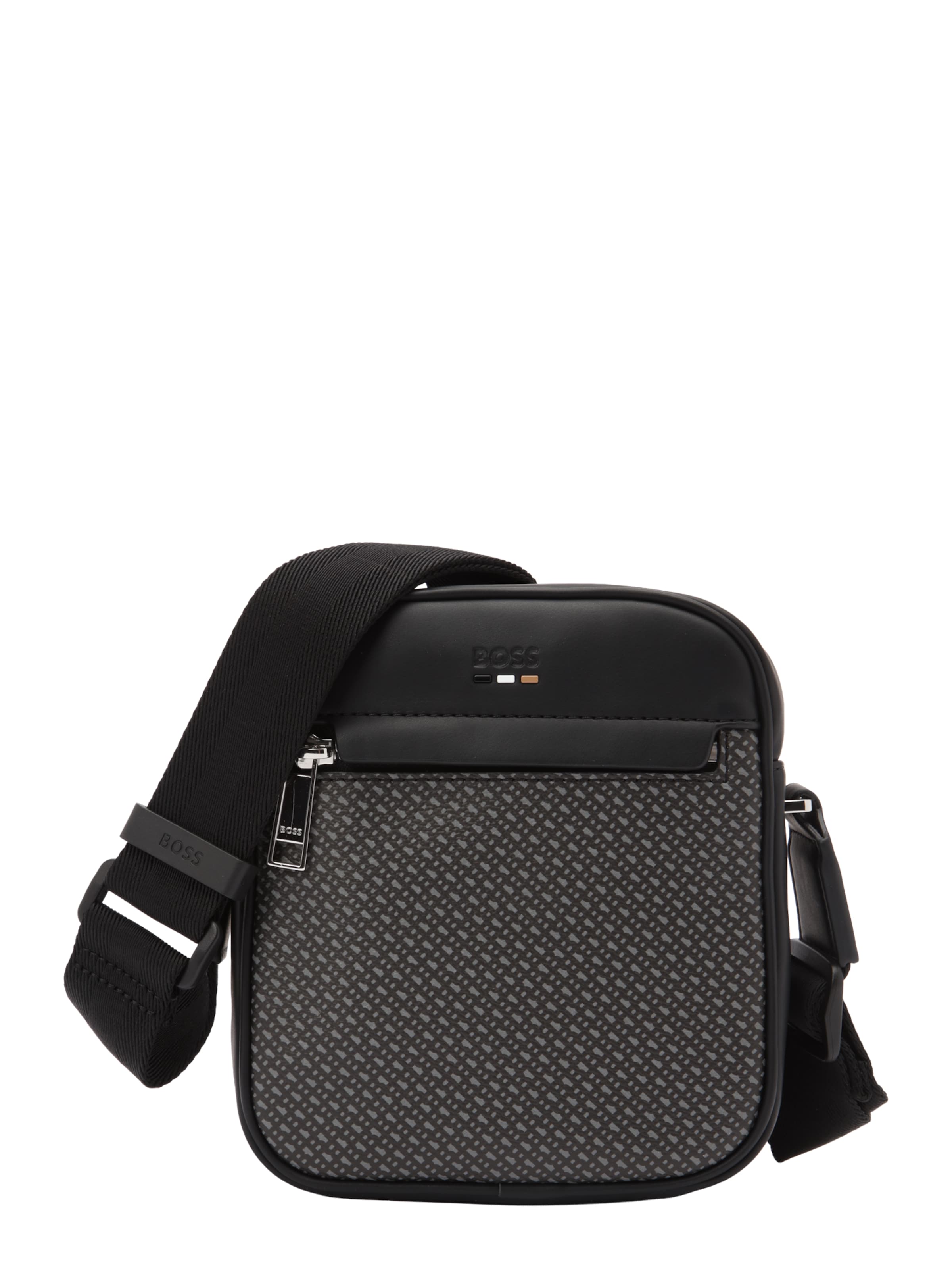 BOSS - Mala de ombro 'Ray' em preto: frente