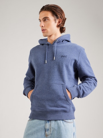 Superdry Μπλούζα φούτερ 'Essential' σε μπλε: μπροστά