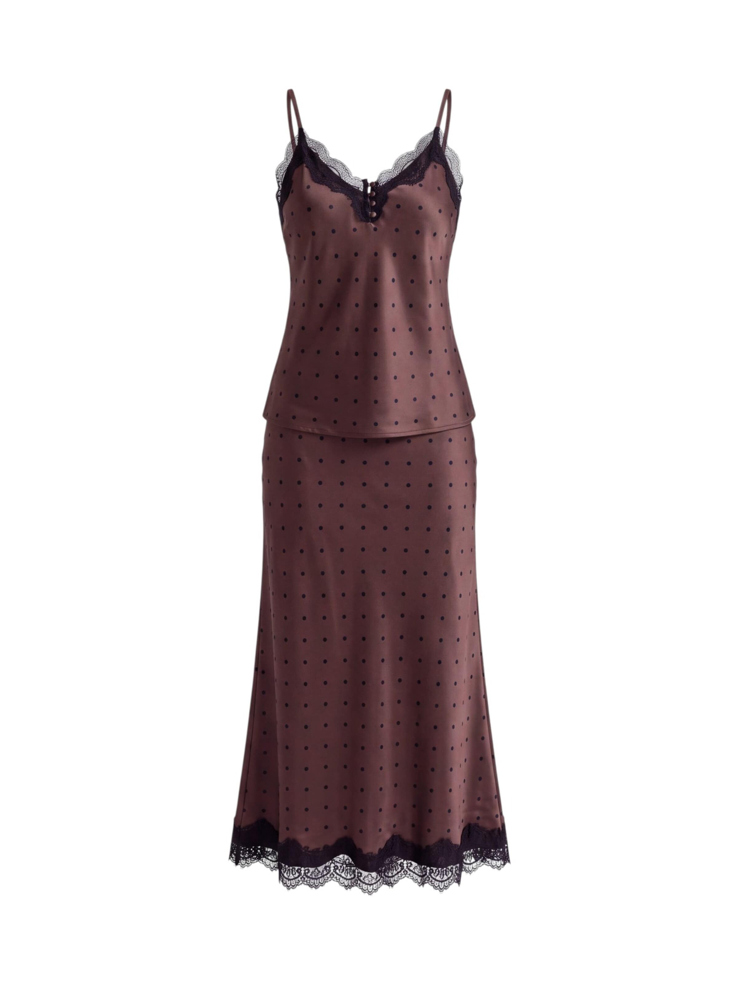 Viore Cocktail Dress in Brown: front