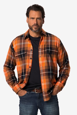 JP1880 Regular fit Button Up Shirt in Orange: front