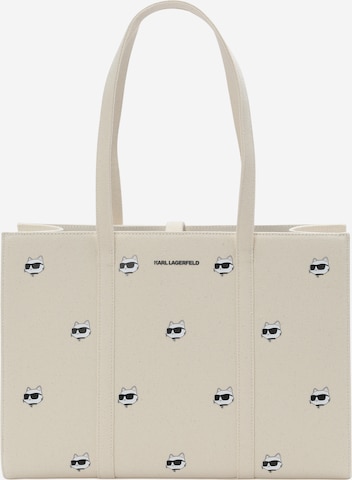 Karl Lagerfeld Μεγάλη τσάντα 'Ikonik 2.0' σε μπεζ: μπροστά