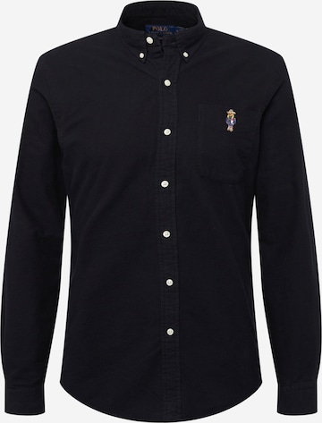 Camicia di Polo Ralph Lauren in nero: frontale