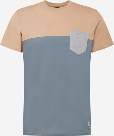 Iriedaily T-Shirt en beige clair / bleu-gris / gris chiné, Vue avec produit