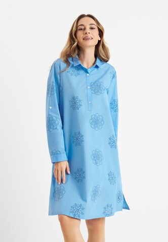Frieda & Freddies NY Kleid in Blau: Vorderseite
