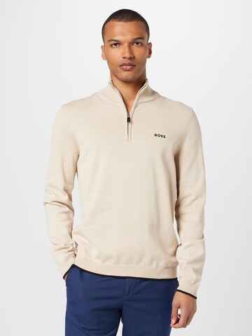 BOSS Green Sweater 'Zallo' in Beige: front