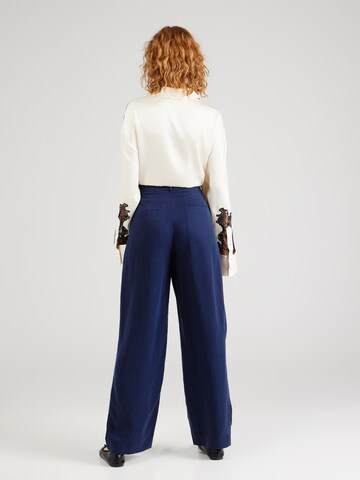 ESPRIT Wide leg Pleat-front trousers in Blue