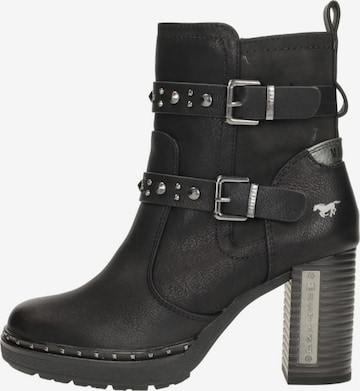 MUSTANG Boots 'Enkellaarsjes Hak' in Black: front
