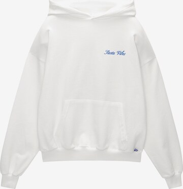 Pull&Bear Sweatshirt i vit: framsida