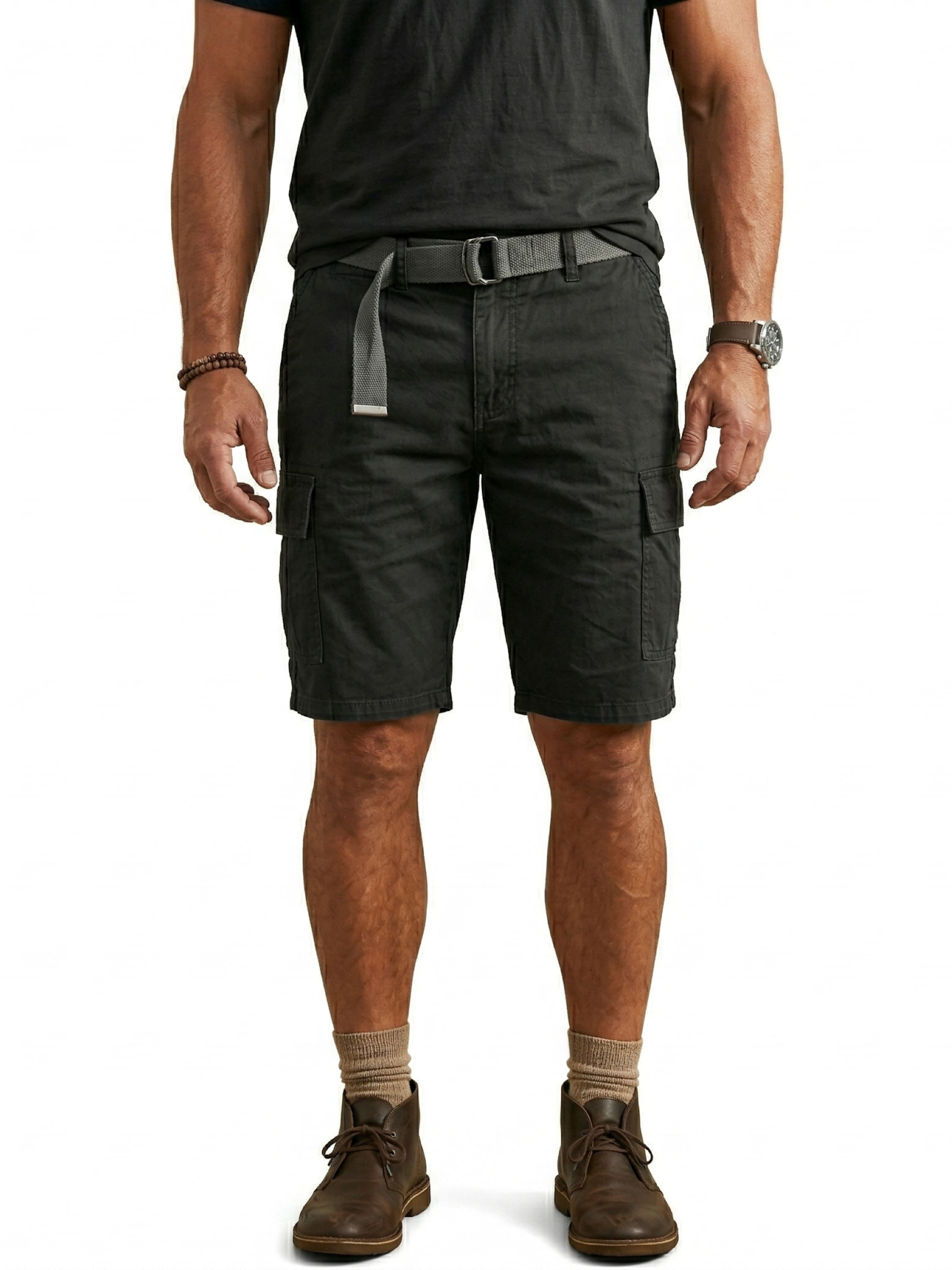 JACK & JONES Regular Cargo Pants in Black: front