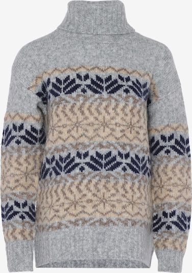 Jalene Neulepaita värissä säämiskänkeltainen / hiekka / laivastonsininen / meleerattu harmaa, Tuotenäkymä