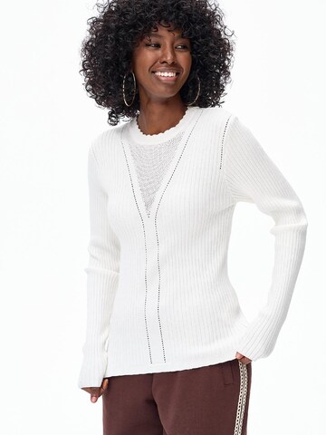 Blue Shadow Sweater in Beige