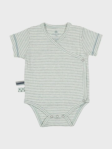 OrganicEra Romper/Bodysuit 'OrganicEra Organic Baby S/S Kimono Body,  Striped' in Blue: front