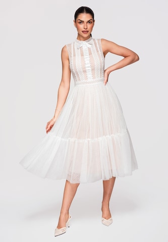 Robe de soirée Ombre en blanc : devant