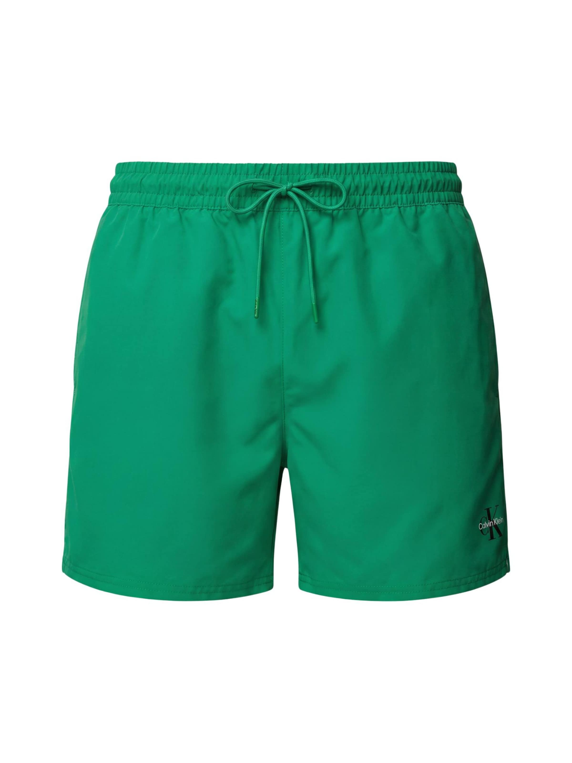 Shorts de bain 'CALVIN KLEIN MEDIUM DRAWSTRING Costumi da bagno' Calvin Klein en vert : devant