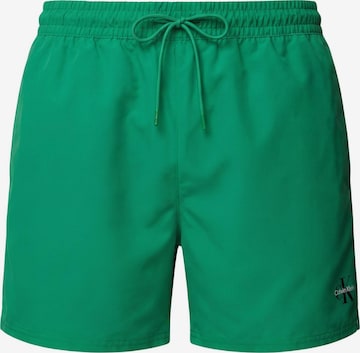 Shorts de bain 'CALVIN KLEIN MEDIUM DRAWSTRING Costumi da bagno' Calvin Klein en vert : devant