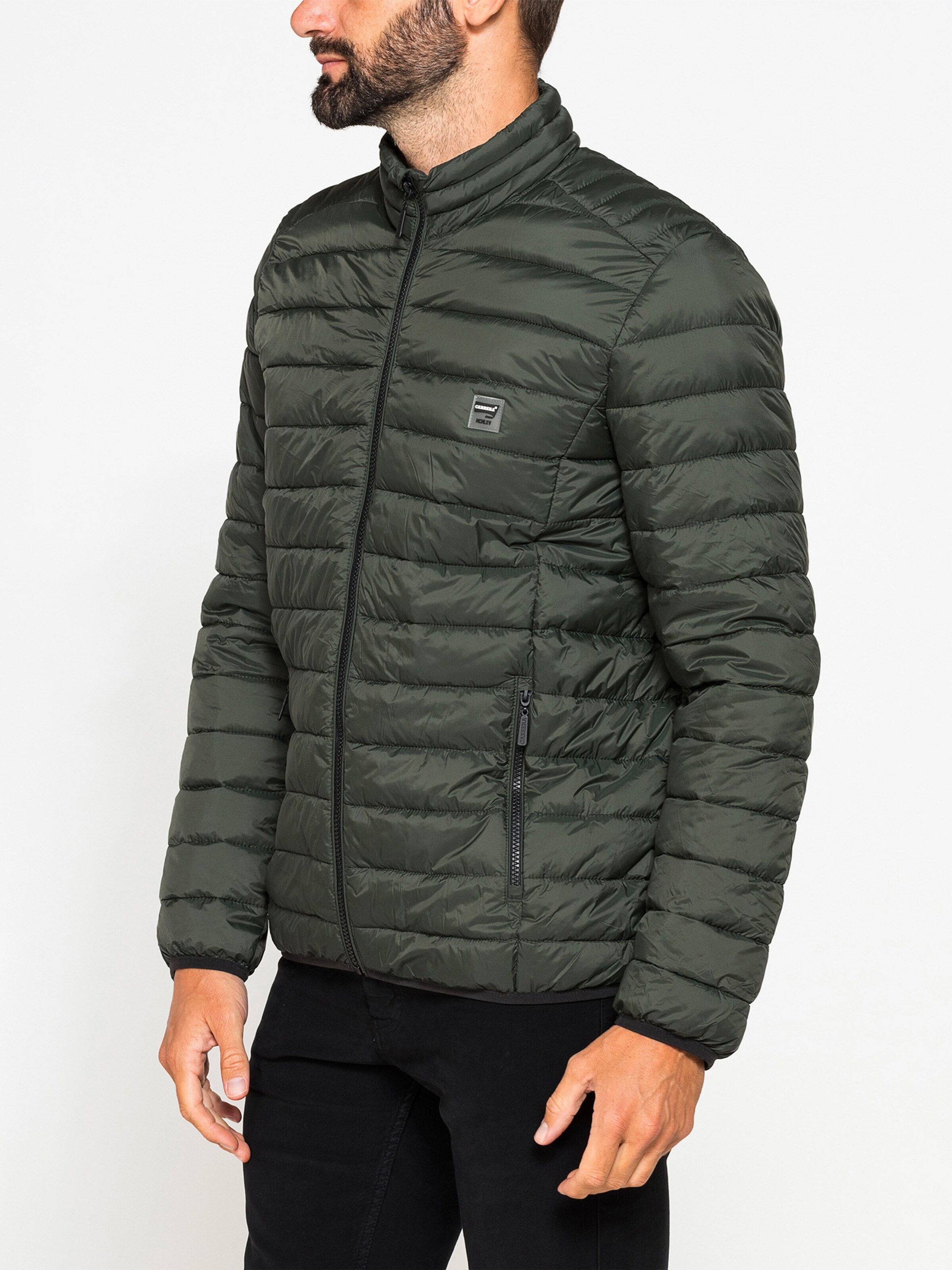Carrera Jeans Outdoorjacke 'Upright-Collar'‌‌‌‌‌‌ in Grün