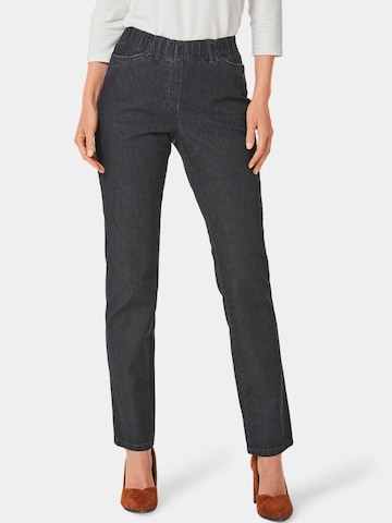 Goldner Regular Jeans 'LOUISA' in Black: front