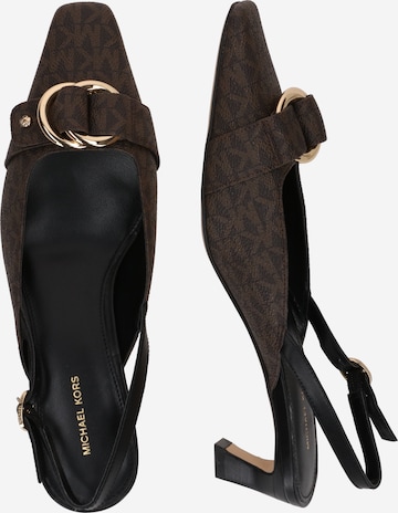 MICHAEL Michael Kors Slingback Pumps 'JADEN' in Brown ABOUT YOU