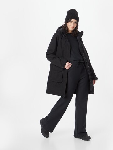 JACK WOLFSKIN Raincoat 'FIERCE' in Black