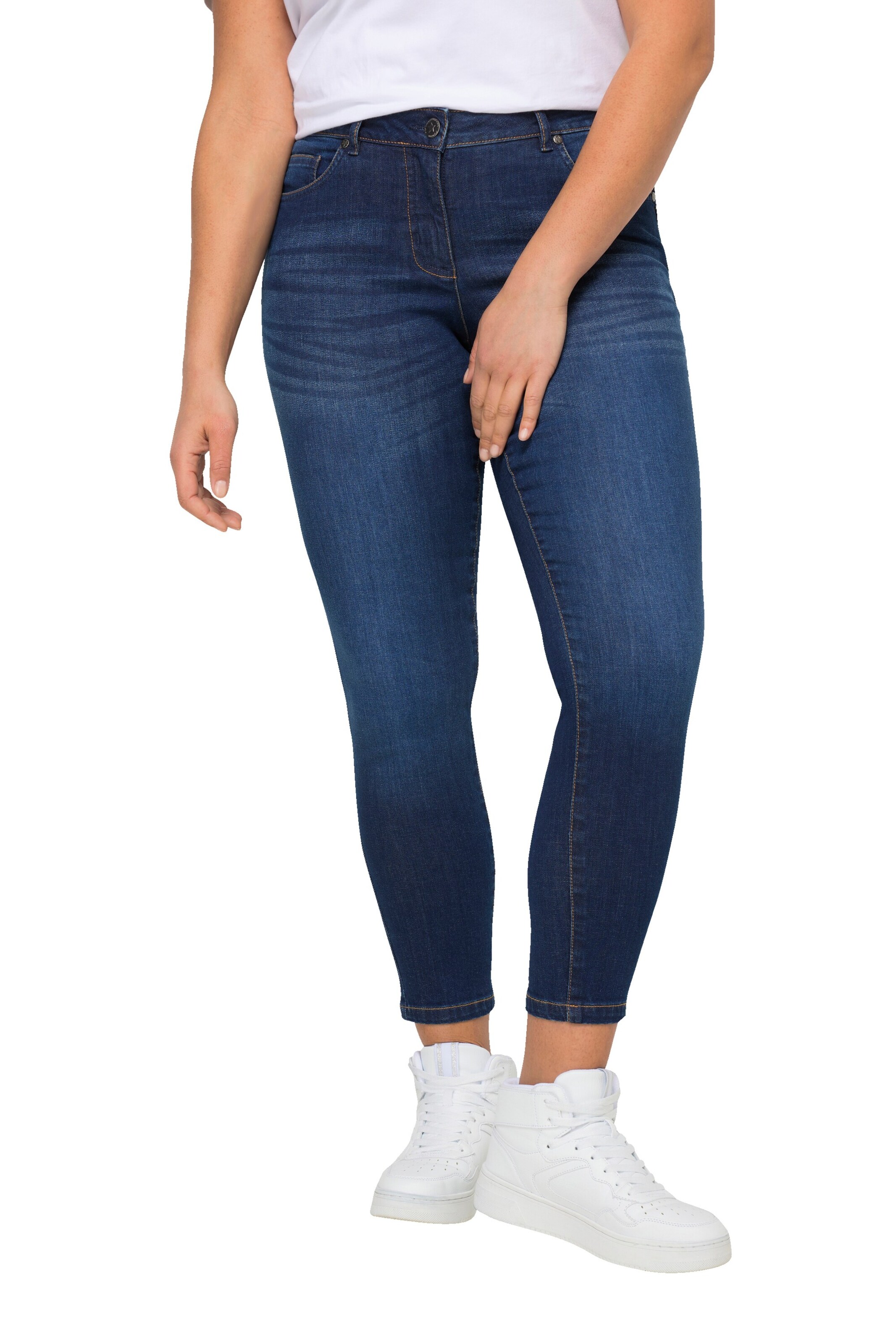 Angel of Style Slimfit Jeans in Blauw: voorkant