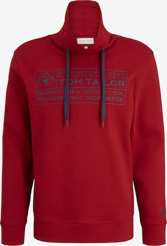 TOM TAILOR - Sweatshirt em vermelho: frente