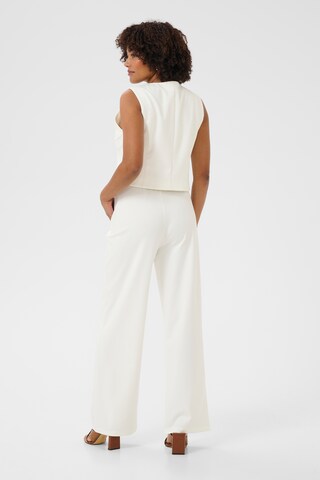 Cream Slim fit Trousers 'CRAnett' in White
