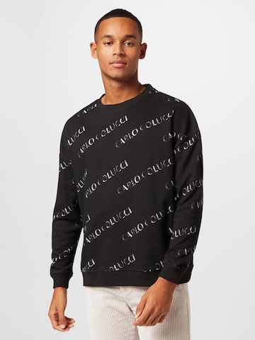 Carlo Colucci Sweatshirt in Black: front