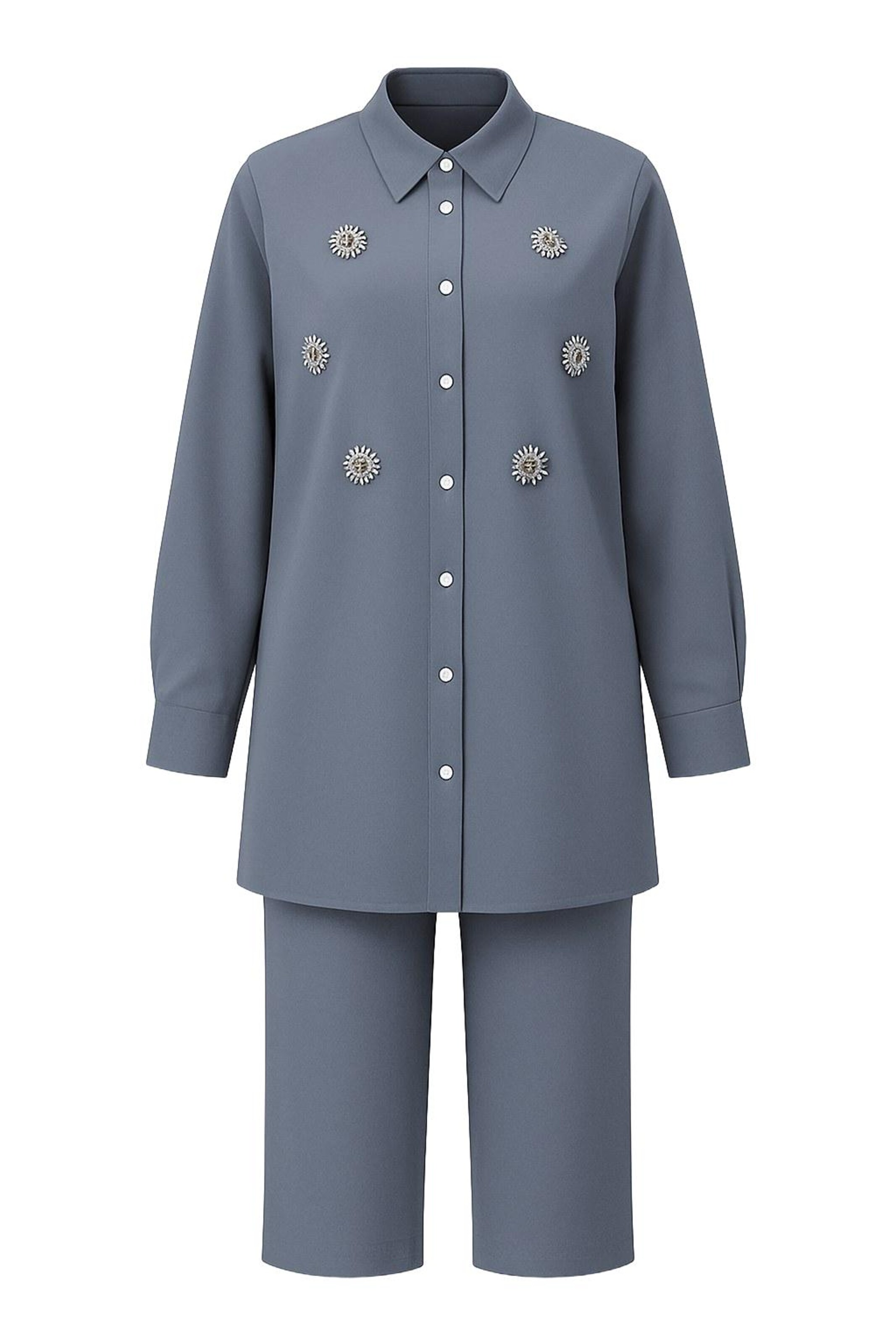 MODAMIHRAM Broekpak in Grijs: voorkant