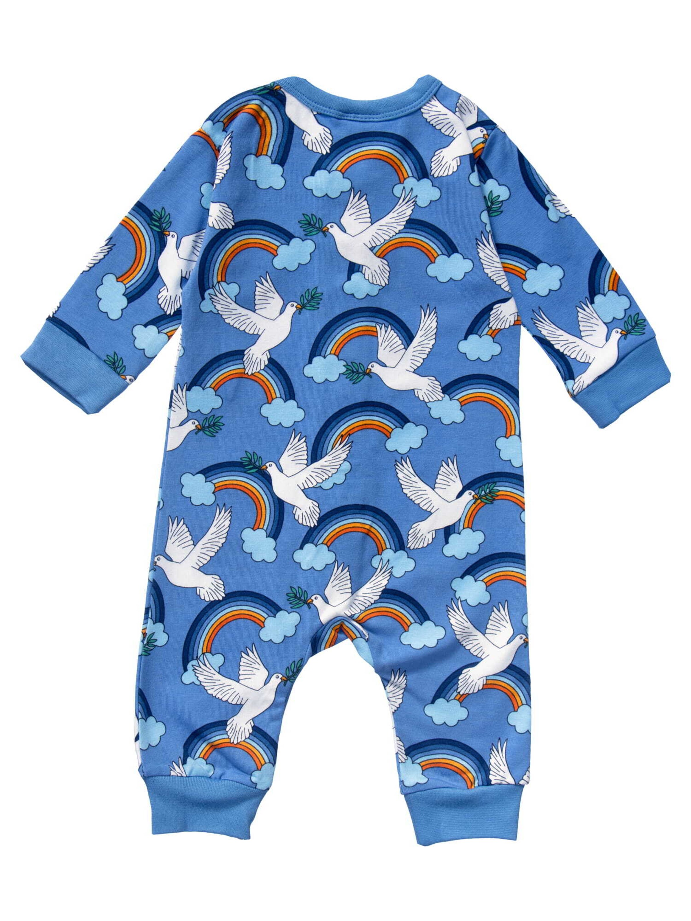 Villervalla Strampler 'Peace' in Blau