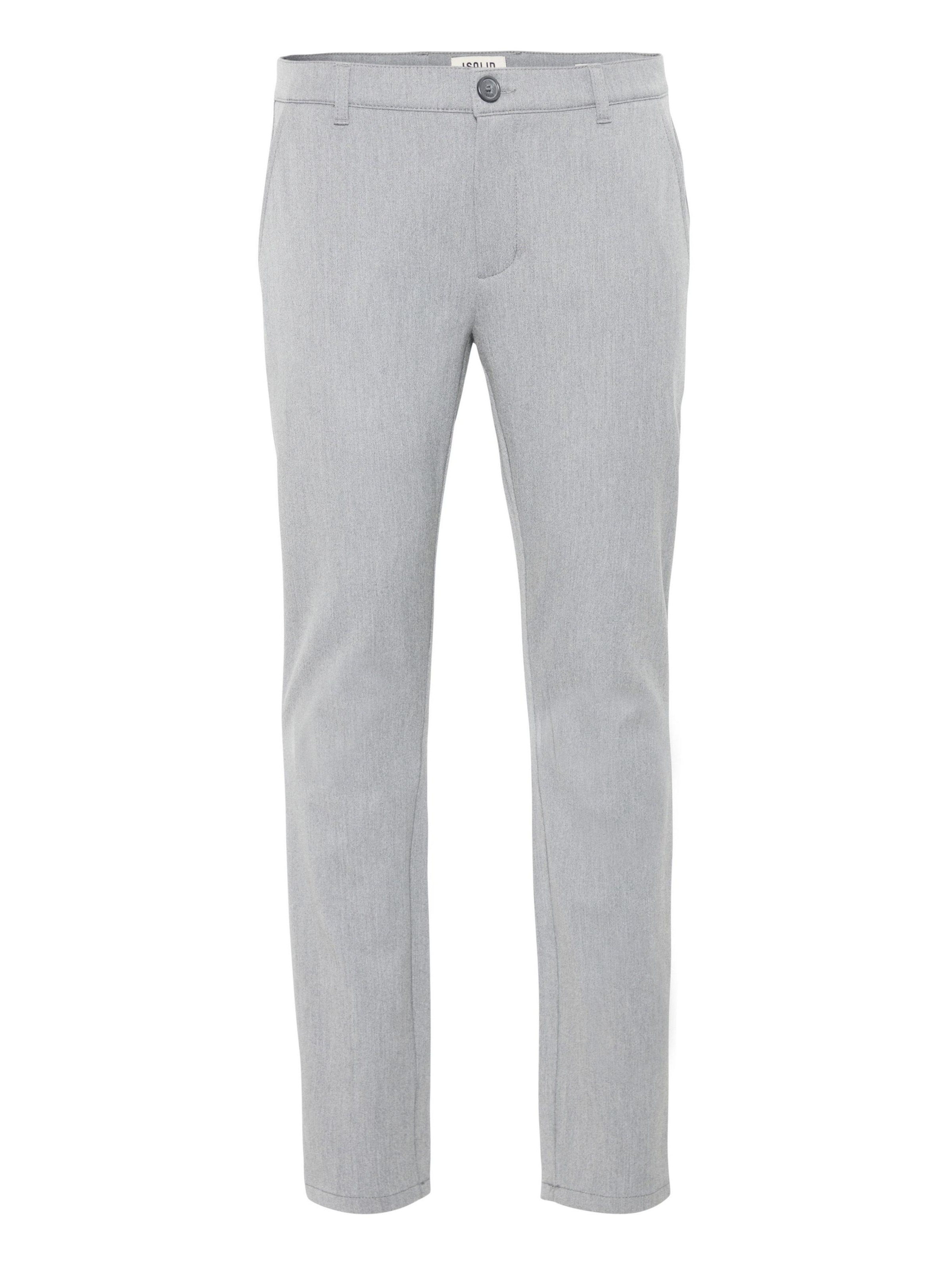 Pantalon chino 'Frederic' !Solid en gris : devant