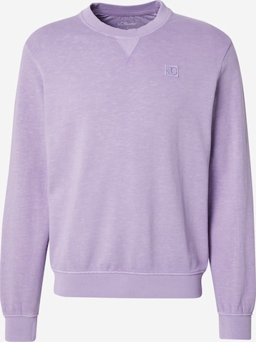 s.Oliver Sweatshirt in Lila: voorkant