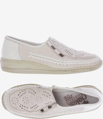Rieker Flats & Loafers in 39 in White: front