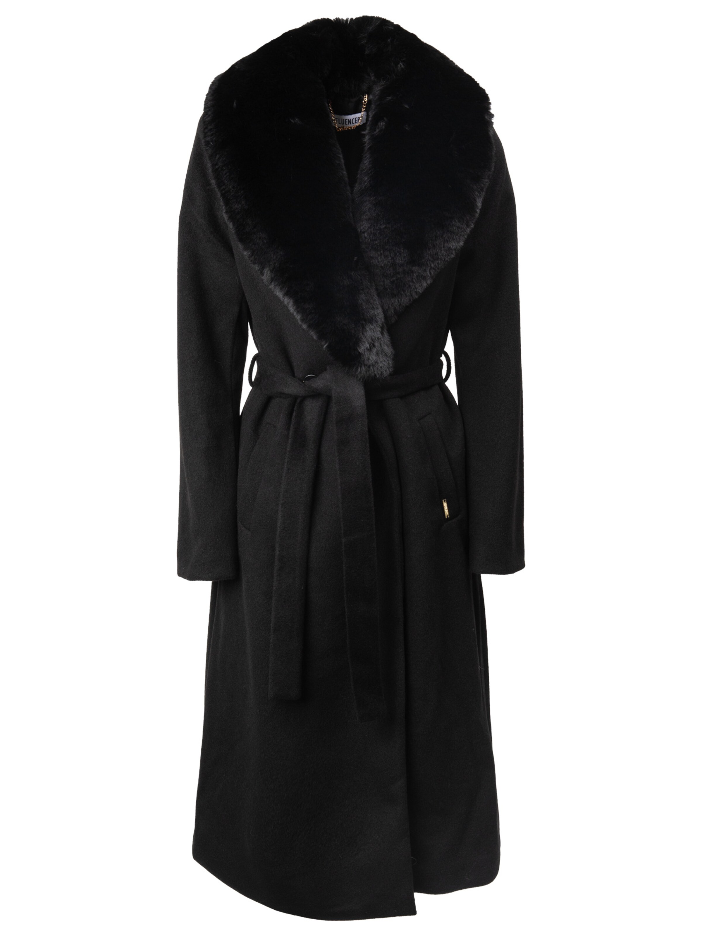 Influencer Mantel in schwarz, Produktansicht