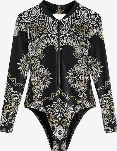 Next Uimapuku värissä oliivi / musta / valkoinen, Tuotenäkymä