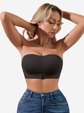 SHARICCA Bralette Bra 'SHARICCA Front-Closure Wireless Strapless Bra' in Black