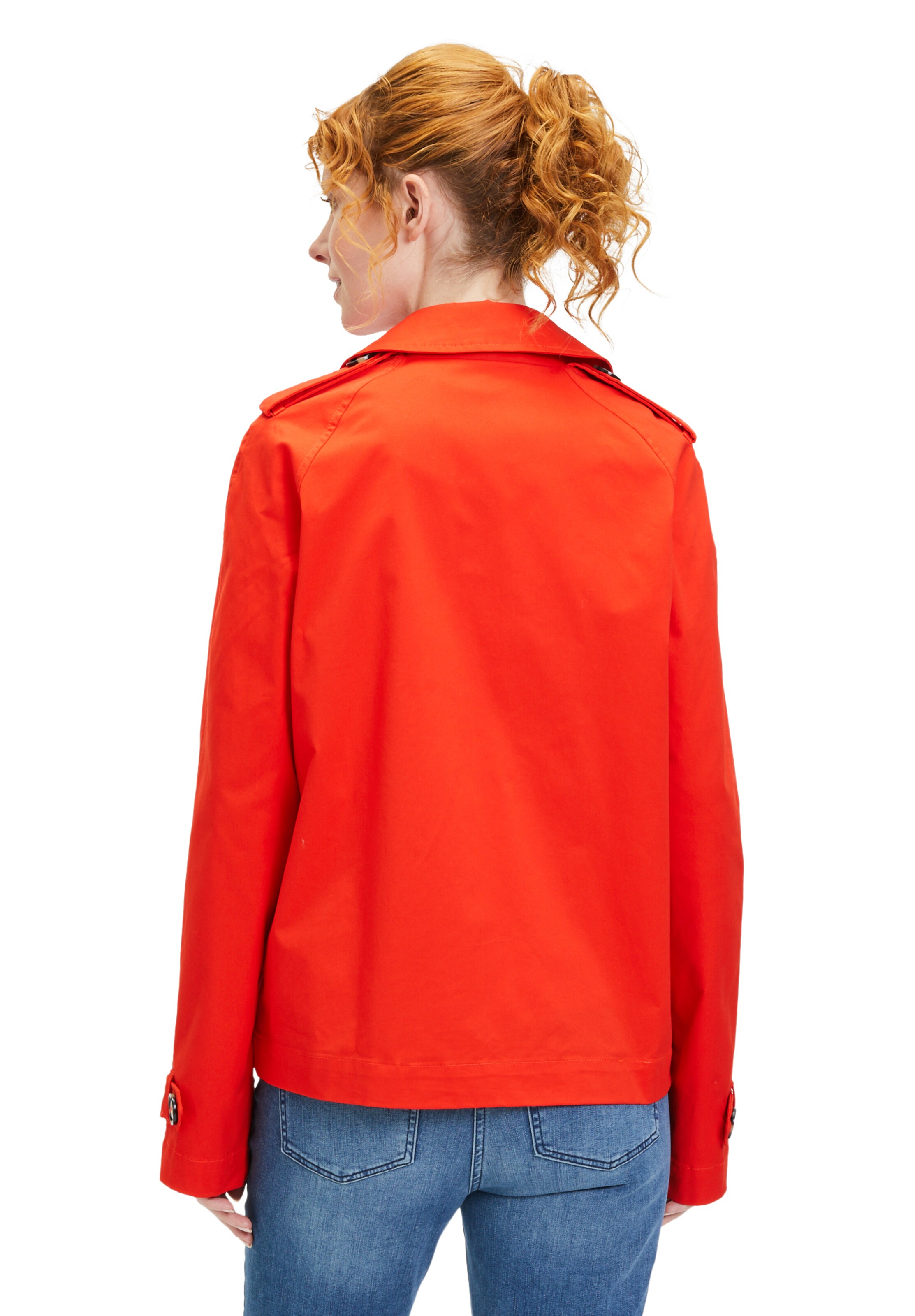 Amber & June Between-Seasons Coat in Red