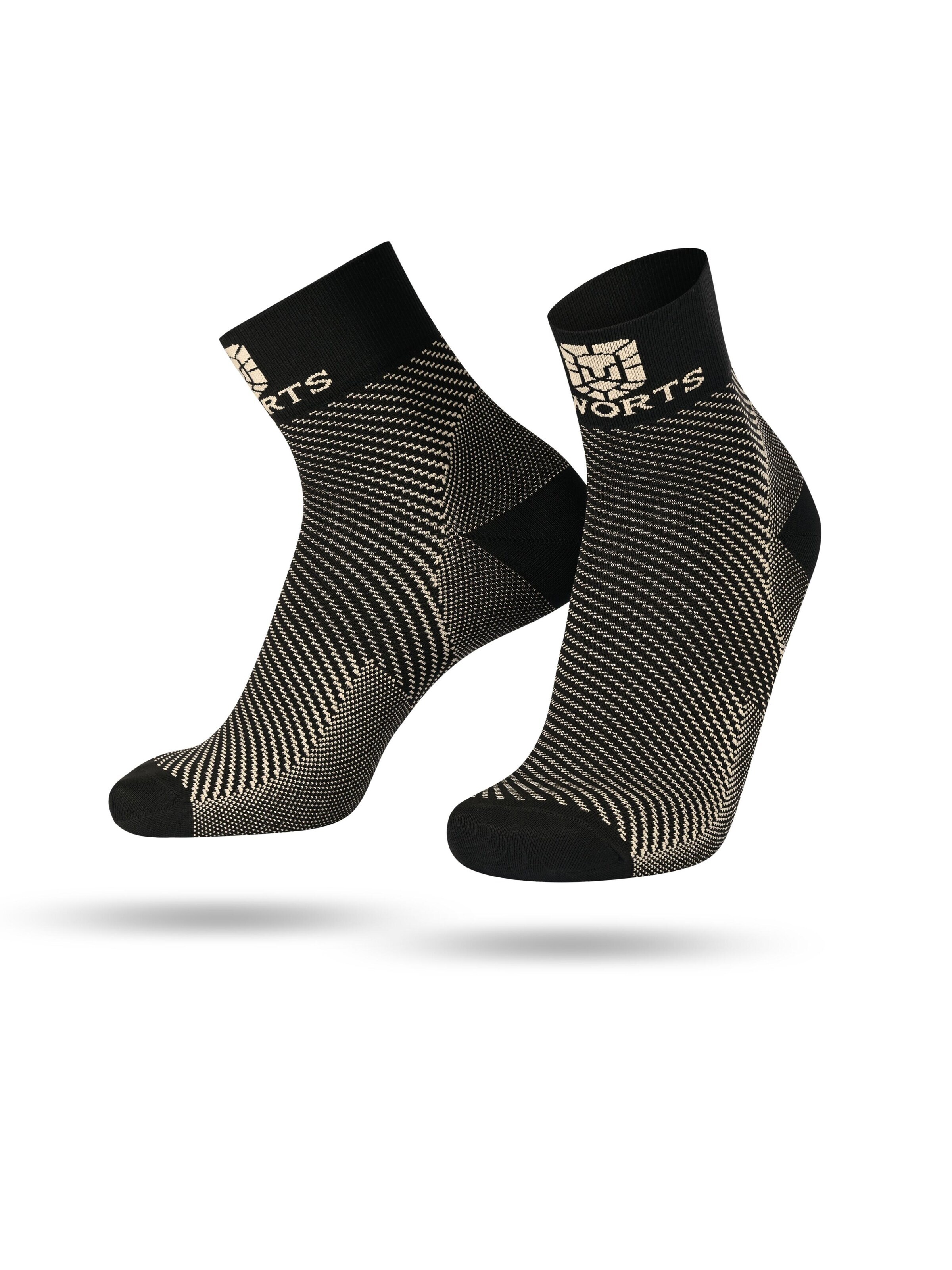 SWORTS Athletic Socks 'VITAL' in Black: front