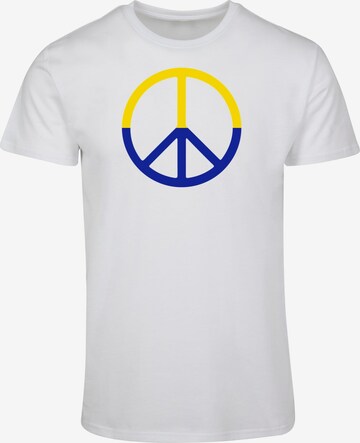 Maglietta 'Peace' di Merchcode in bianco: frontale