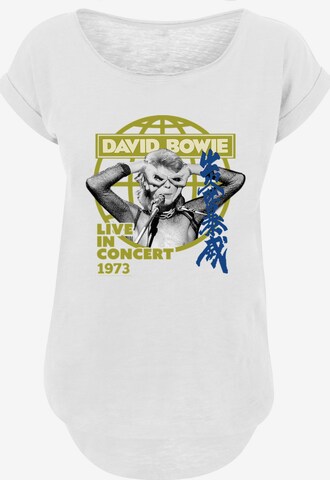 F4NT4STIC Shirt 'David Bowie Live in Concert 1973' in Wit: voorkant