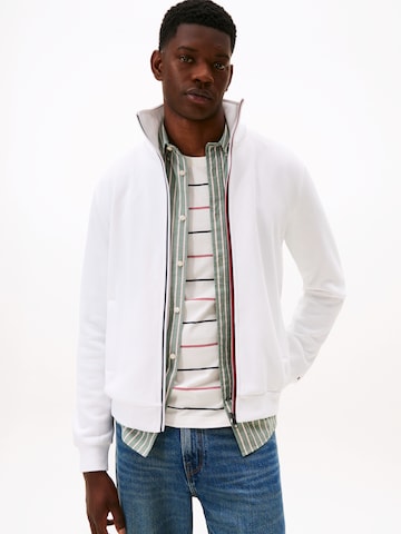 Veste de survêtement TOMMY HILFIGER en blanc : devant