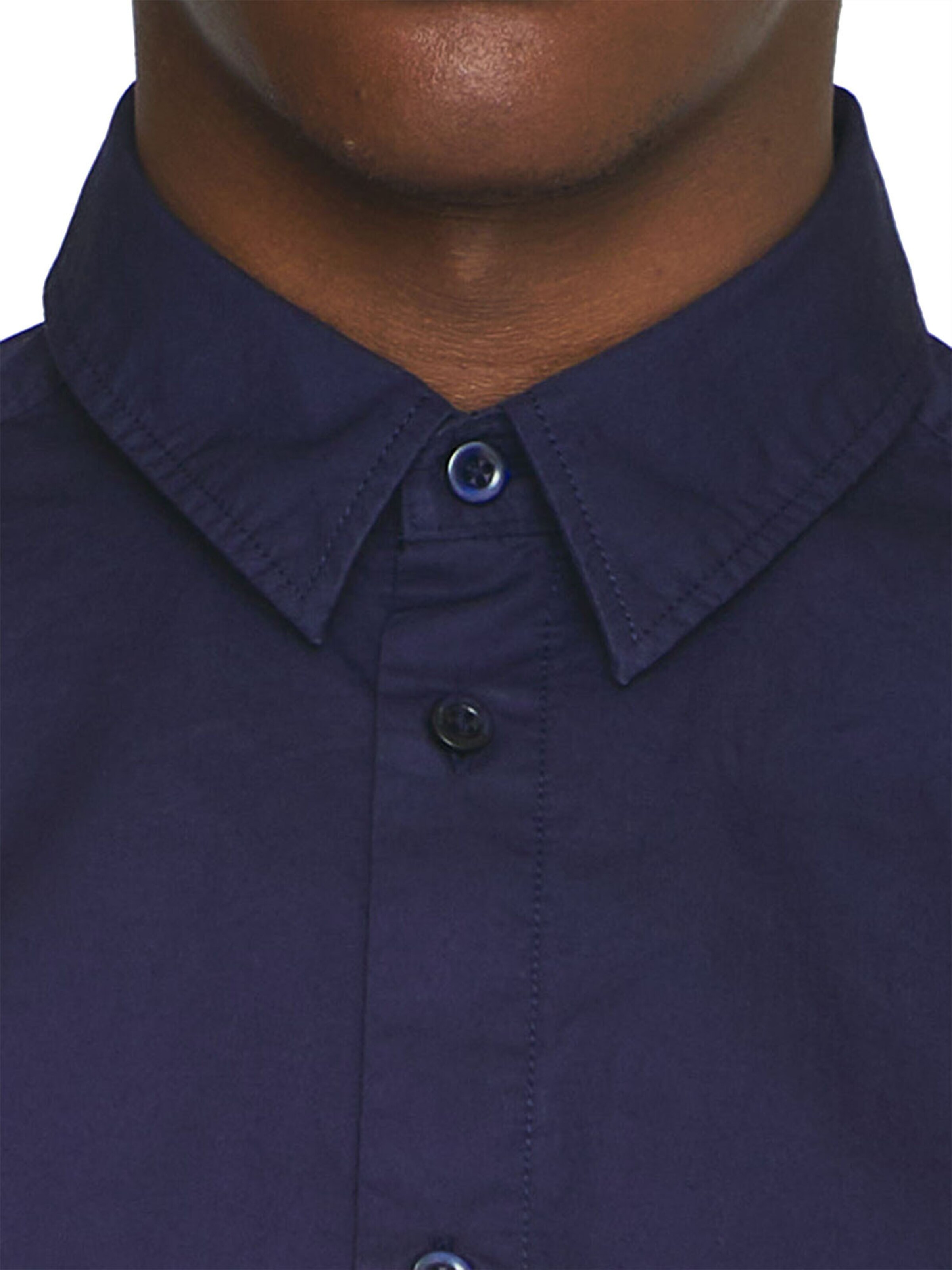 KnowledgeCotton Apparel Regular fit Button Up Shirt 'Alf' in Blue