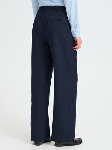 Wide Leg Pantalon à plis 'IHFAVA' ICHI en bleu