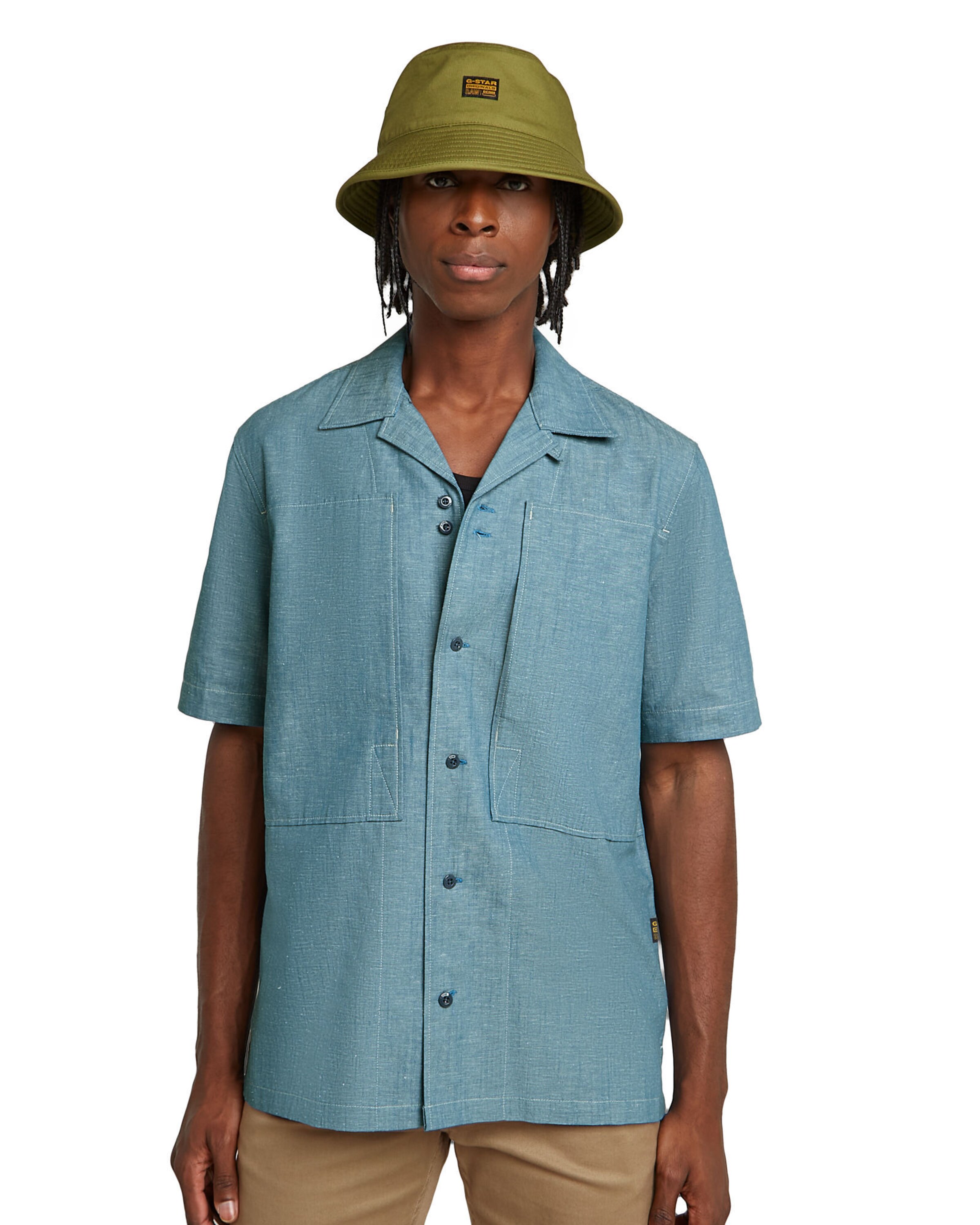 Coupe regular Chemise G-STAR en bleu : devant