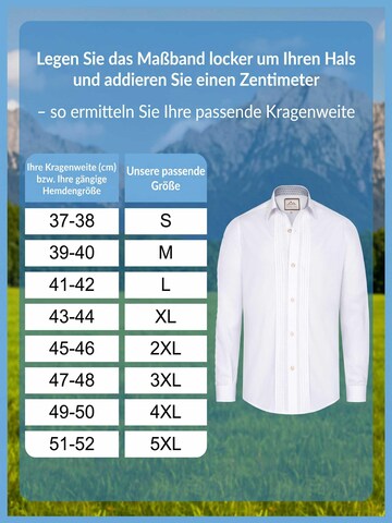 Steigenhöfer Regular Fit Trachtenhemd 'Trachtenhemd - Victor'‌‌‌‌‌‌‌‌ in Weiß