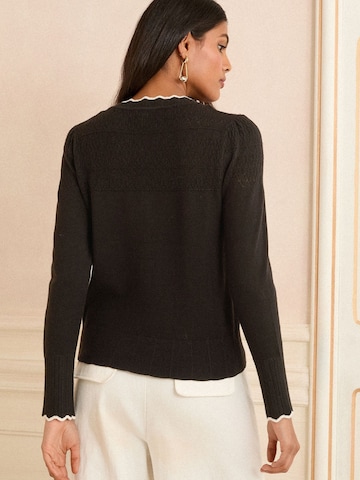 love & roses - Casaco de malha em preto