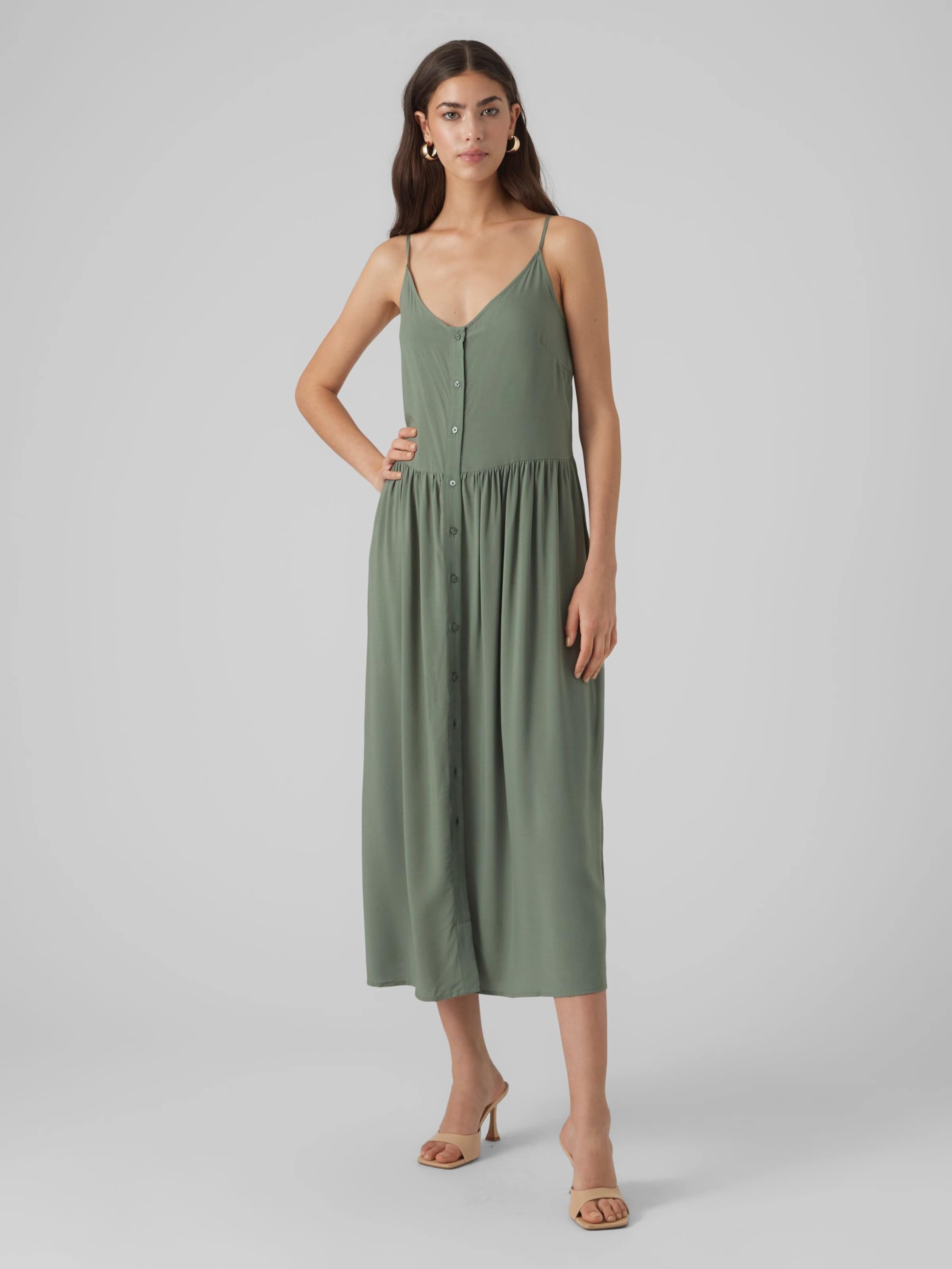 Robe d ete Alba VERO MODA en Vert Fonce ABOUT YOU