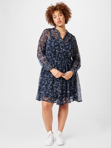 ABOUT YOU Curvy Shirt Dress 'Linda' in Blue