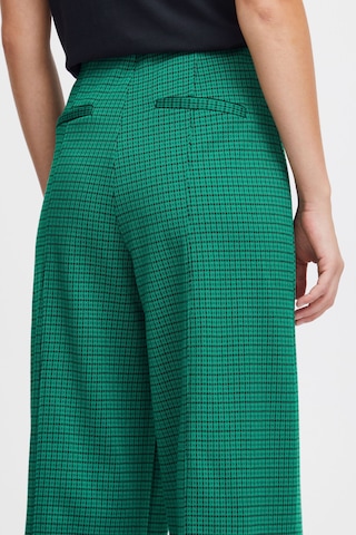 ICHI Wide leg Broek 'KATE' in Groen